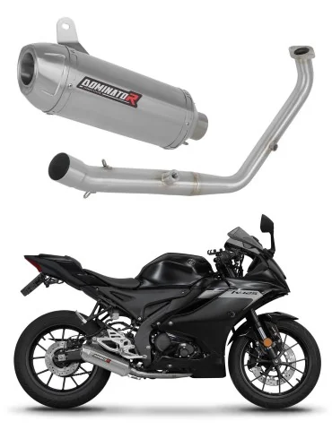 Ligne d'échappement complète inox Dominator S3 pour Yamaha YZF R125 Euro 5+ (2024-2026)