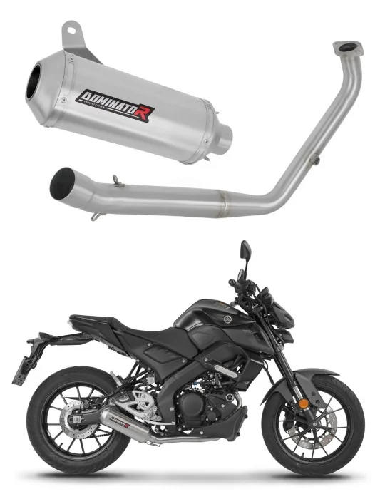 Ligne d'échappement complète inox Dominator OV G2 pour Yamaha MT 125 (2021-2024)