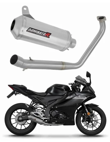 Ligne d'échappement complète inox Dominator OV G2 pour Yamaha YZF R125 (2019-2020)