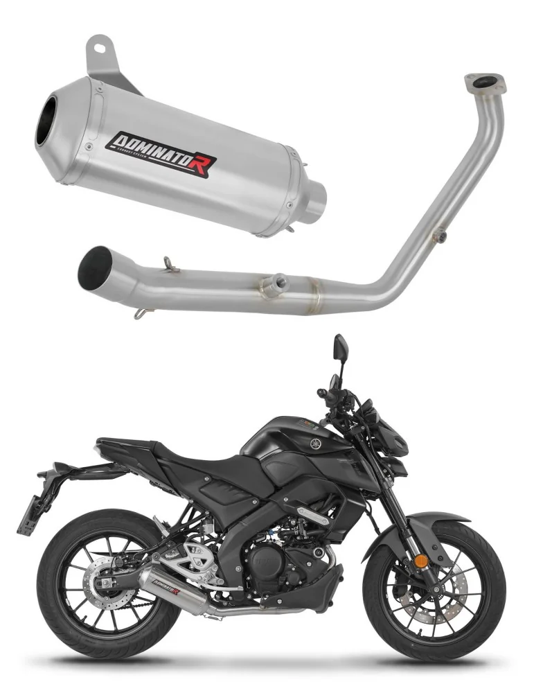 Ligne d'échappement complète inox Dominator OV G2 pour Yamaha MT 125 Euro 5+ (2024-2026)