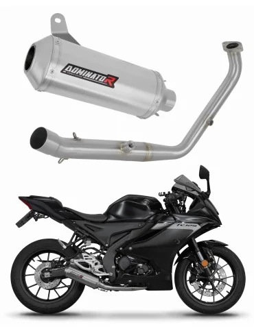 Ligne d'échappement complète inox Dominator OV G2 pour Yamaha YZF R125 Euro 5+ (2024-2025)