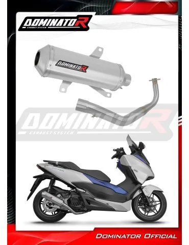 Ligne d'échappement complète inox Dominator OV G2 pour Honda NSS 125 Forza (2017-2020)