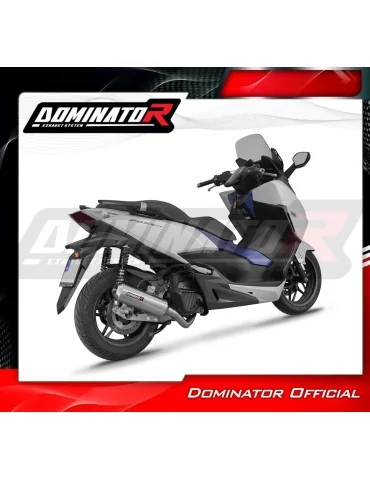 Ligne d'échappement complète inox Dominator OV G2 pour Honda NSS 125 Forza (2017-2020)