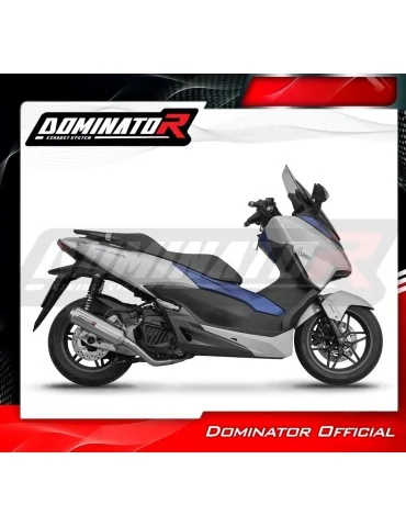 Ligne d'échappement complète inox Dominator OV G2 pour Honda NSS 125 Forza (2017-2020)
