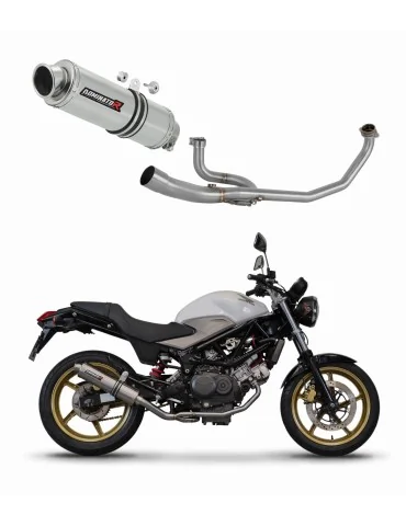 Ligne d'échappement complète inox Dominator GP1 pour Honda VTR 250 (2009-2015)