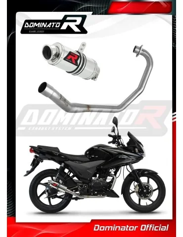 Ligne d'échappement complète inox Dominator GP1 pour Honda CBF 125 (2009-2014)