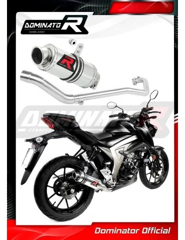 Ligne d'échappement complète inox Dominator GP1 pour Suzuki GSX S 125 (2017-2019)