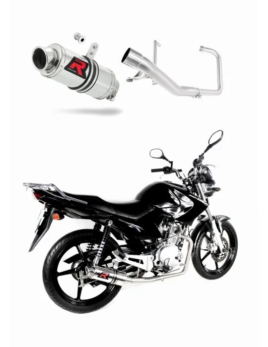Ligne d'échappement complète inox Dominator GP1 pour Yamaha YBR 125 (2009-2018)