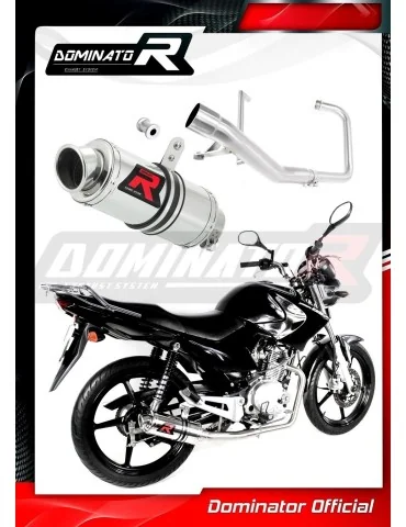 Ligne d'échappement complète inox Dominator GP1 pour Yamaha YBR 125 (2009-2018)