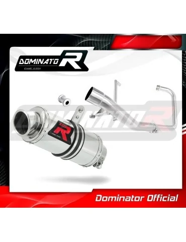 Ligne d'échappement complète inox Dominator GP1 pour Yamaha YBR 125 (2009-2018)