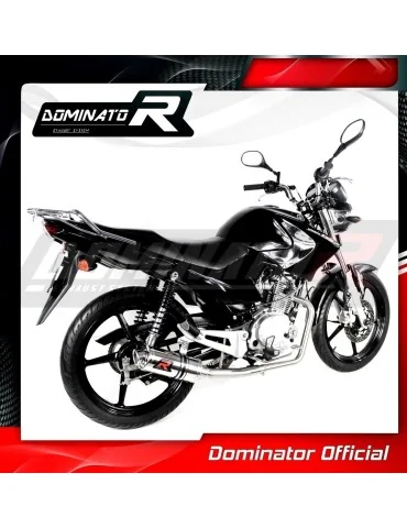 Ligne d'échappement complète inox Dominator GP1 pour Yamaha YBR 125 (2009-2018)