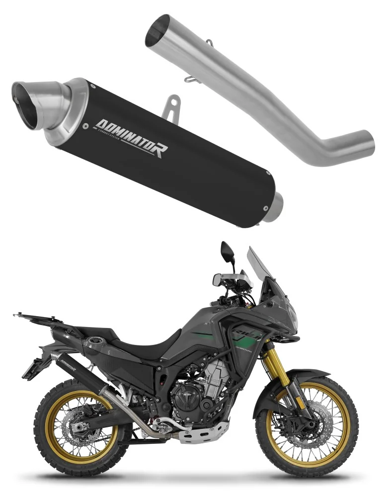 Silencieux slip-on Dominator GPF Noir pour Rieju Aventura 500 (2023-2026)