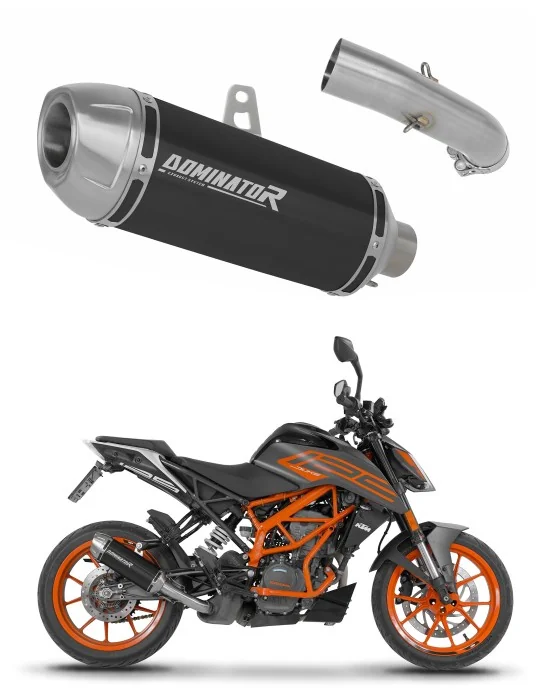 Silencieux slip-on Dominator S3 Noir pour KTM 125 Duke (2021-2023)