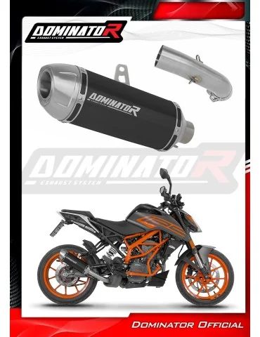 Silencieux slip-on Dominator S3 Noir pour KTM 125 Duke (2021-2023)
