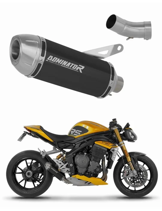 Silencieux slip-on Dominator S3 Noir pour Triumph Speed Triple 1200 RS / RR (2021-2024)