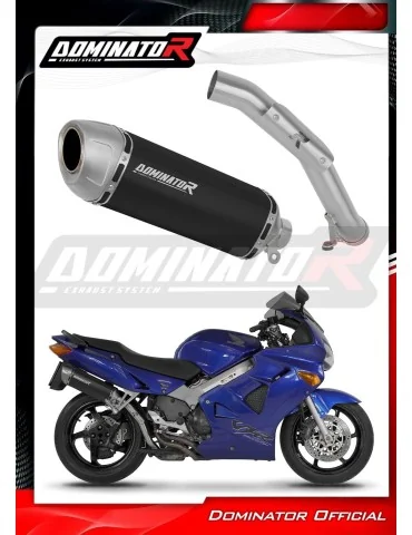Silencieux slip-on Dominator S6 Noir pour Honda VFR 800 Fi (1998-2001)