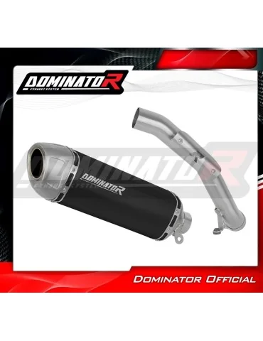Silencieux slip-on Dominator S6 Noir pour Honda VFR 800 Fi (1998-2001)