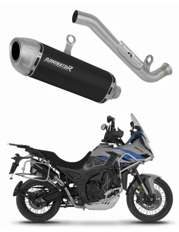 Silencieux slip-on Dominator S6 Noir pour Zontes 703F (2025-2026)