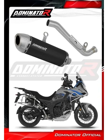 Silencieux slip-on Dominator S6 Noir pour Zontes 703F (2025-2026)