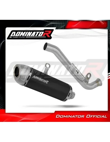 Silencieux slip-on Dominator S6 Noir pour Zontes 703F (2025-2026)