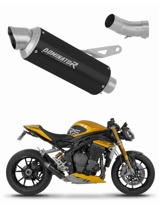 Silencieux slip-on Dominator GPF Noir pour Triumph Speed Triple 1200 RS / RR (2021-2024)