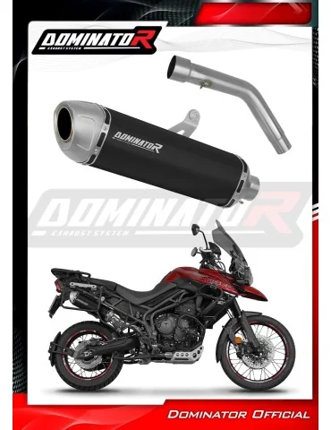 Silencieux slip-on Dominator S6 Noir pour Triumph Tiger 800 XCA (2018-2020)