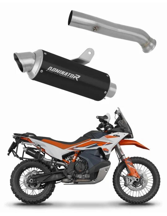 Silencieux slip-on Dominator GPF Noir pour KTM 790 Adventure / R (2019-2025)