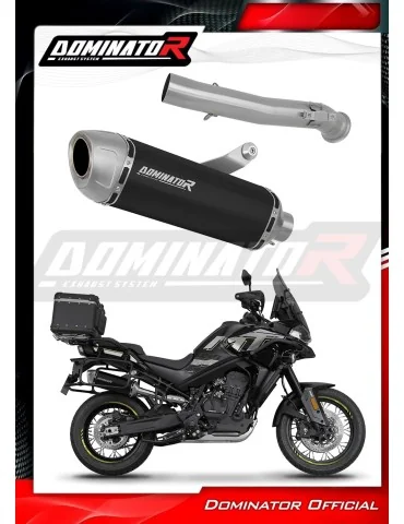Silencieux slip-on Dominator S6 Noir pour CF Moto 800 MT Explore / Sport / Touring (2022-2025)
