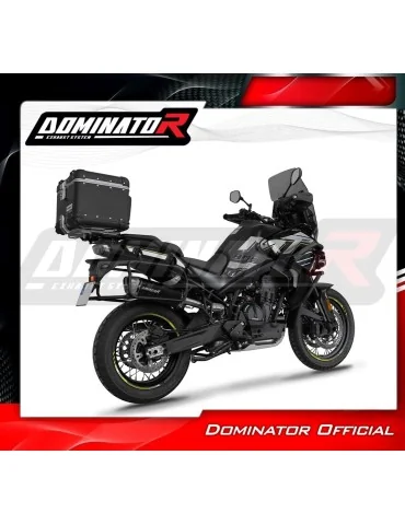 Silencieux slip-on Dominator S6 Noir pour CF Moto 800 MT Explore / Sport / Touring (2022-2025)