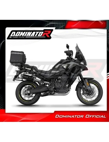 Silencieux slip-on Dominator S6 Noir pour CF Moto 800 MT Explore / Sport / Touring (2022-2025)