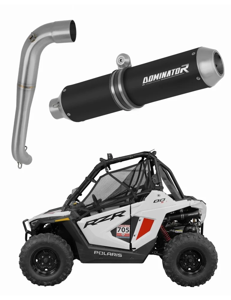Silencieux slip-on Dominator MX Noir pour Polaris RZR 200 (2022-2025)