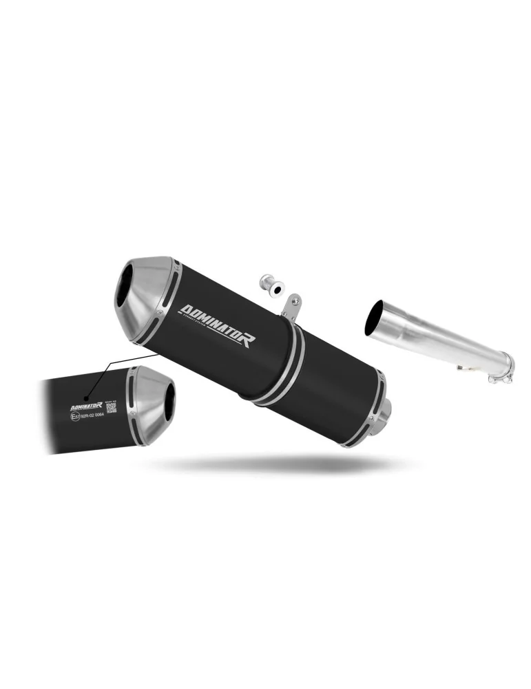 Silencieux slip-on homologué Dominator OVR Noir pour Yamaha FZS Fazer 1000 (2001-2005)