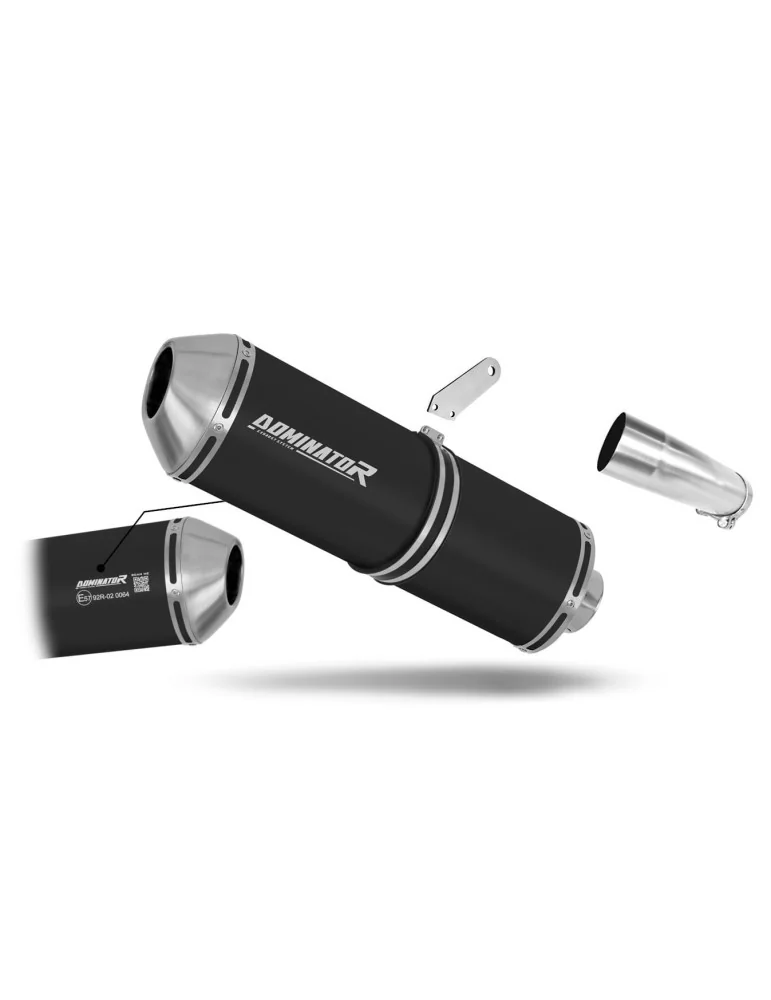 Silencieux slip-on homologué Dominator OVR Noir pour Yamaha FZ8 Fazer (2010-2016)