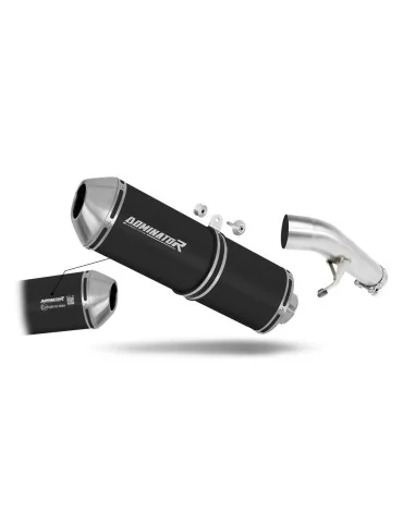 Silencieux slip-on homologué Dominator OVR Noir pour Suzuki GSF 650 Bandit N / S (2007-2016)