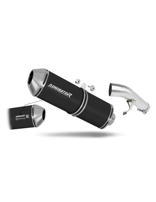 Silencieux slip-on homologué Dominator OVR Noir pour Suzuki GSF 650 Bandit N / S (2007-2016)