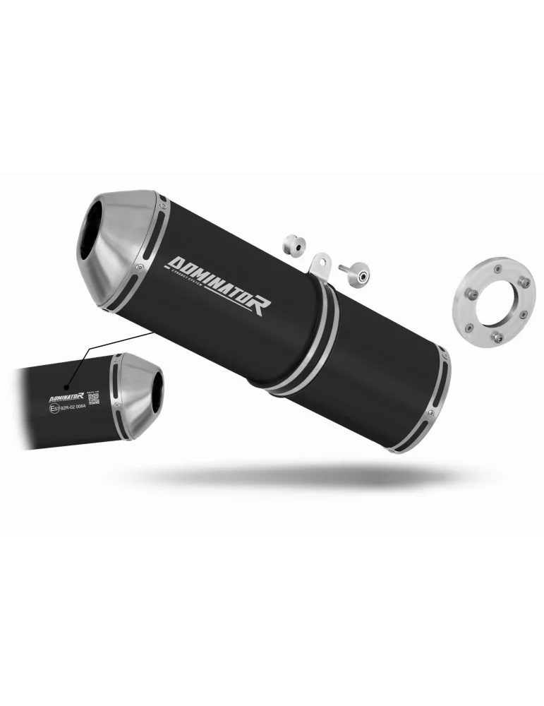 Silencieux bolt-on homologué Dominator OVR Noir pour Kawasaki ZR7 / ZR7S (1999-2004)