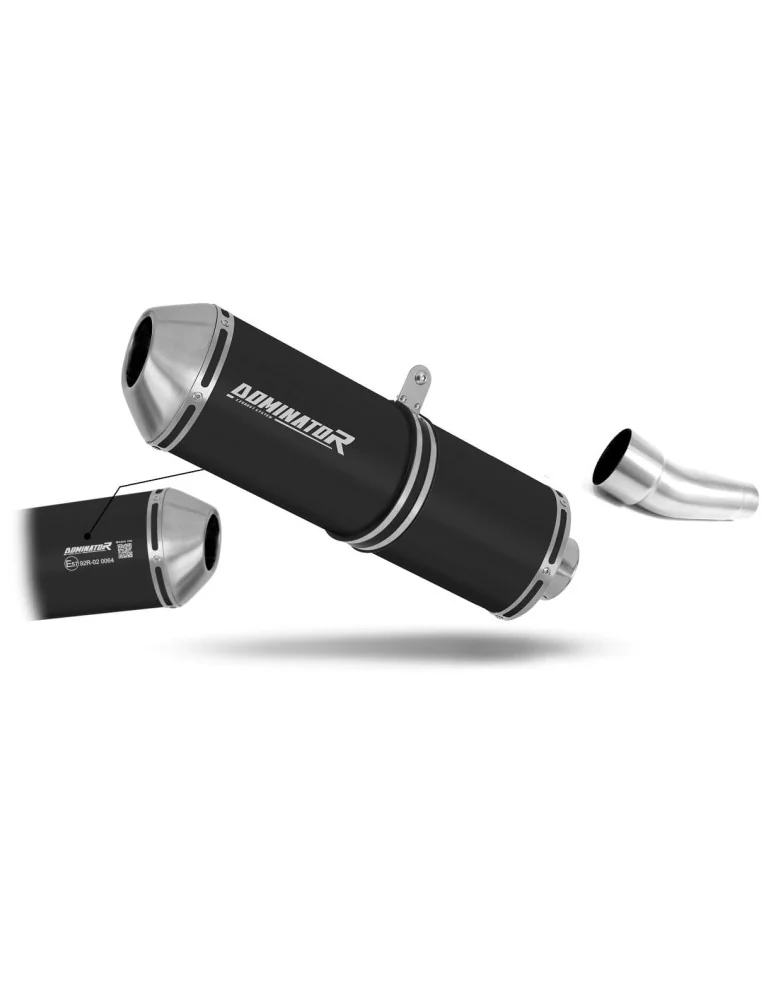 Silencieux slip-on homologué Dominator OVR Noir pour Kawasaki ZX6R 636 (2009-2024)