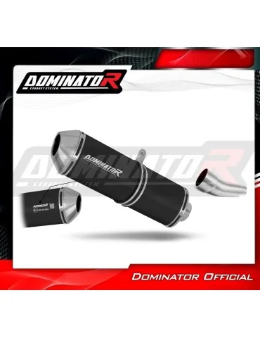 Silencieux slip-on homologué Dominator OVR Noir pour Kawasaki ZX6R 636 (2009-2024)