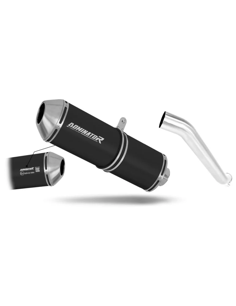 Silencieux slip-on homologué Dominator OVR Noir pour Kawasaki ZX6R 636 (2003-2004)