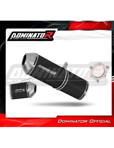 Silencieux bolt-on homologué Dominator OVR Noir pour Kawasaki ZX6R (1998-2002)