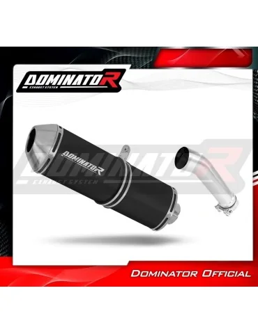 Silencieux slip-on Dominator OVR Noir pour Kawasaki ER 5 500 (1996-2006)
