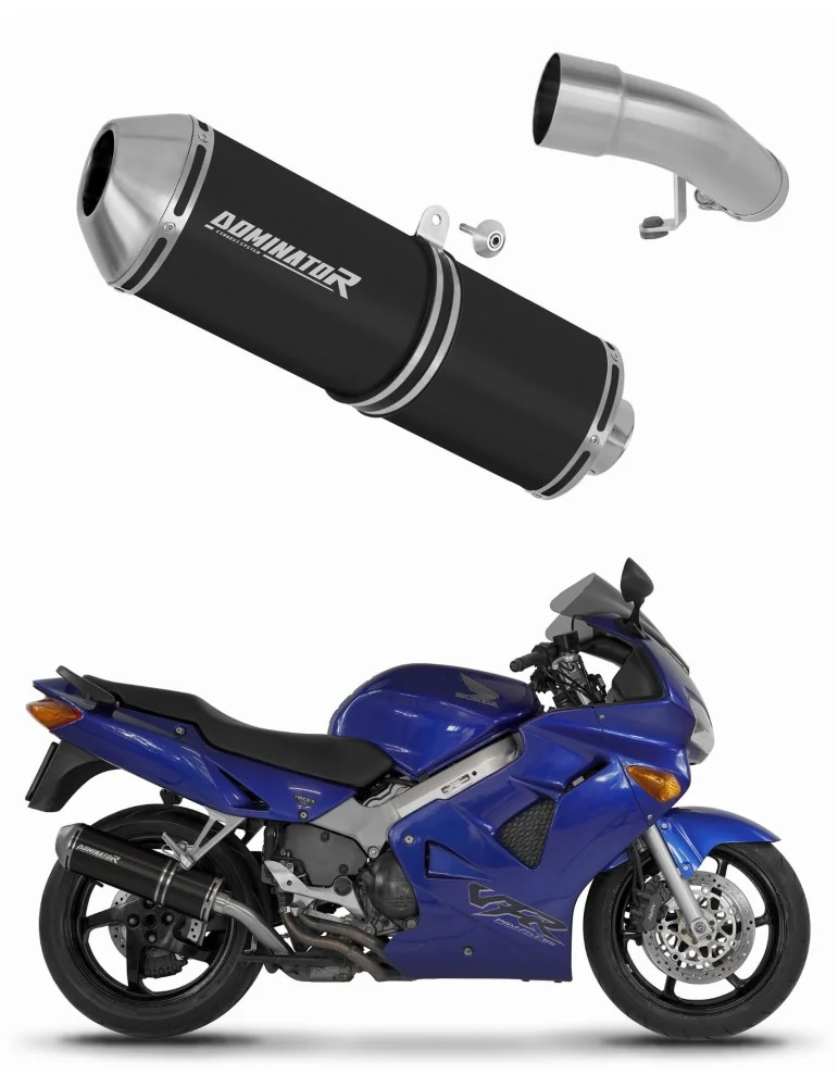 Silencieux slip-on Dominator OVR Noir pour Honda VFR 800 Fi (1998-2001)