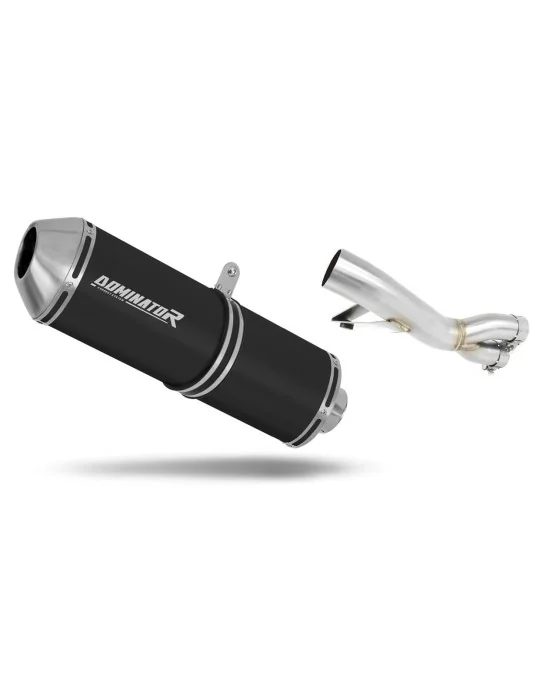 Silencieux slip-on Dominator OVR Noir pour Honda NTV 650 Revere (1988-1997)