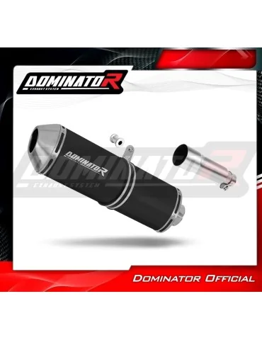 Silencieux slip-on Dominator OVR Noir pour Derbi Terra Adventure 125 (2008-2015)