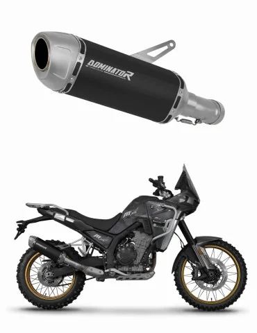 Silencieux slip-on Dominator S6 Noir pour Kove 800 X Pro Adventure (2023-2026)