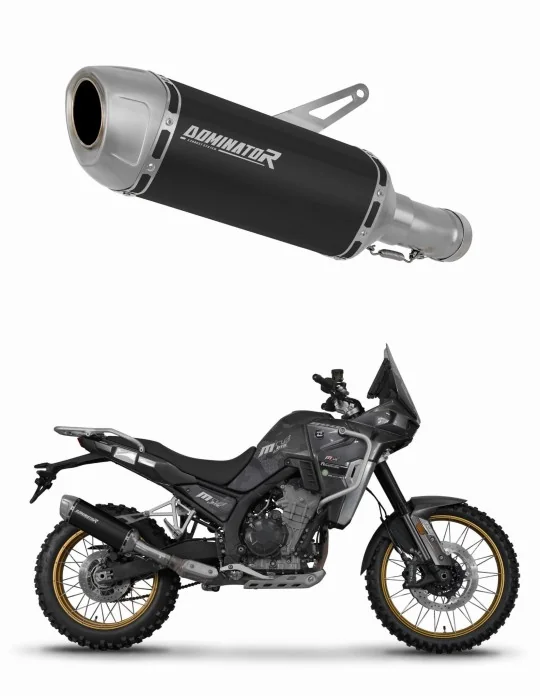 Silencieux slip-on Dominator S6 Noir pour Kove 800 X Pro Adventure (2023-2026)