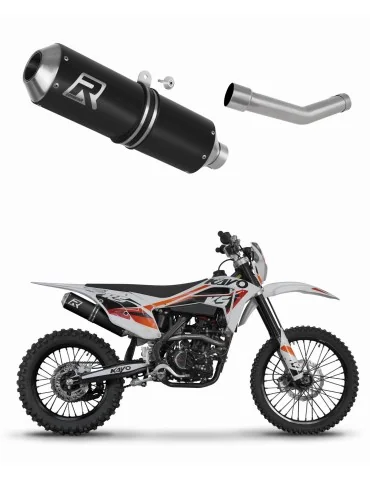 Silencieux slip-on Dominator MX Noir pour Kayo K5 300 Enduro (2024-2025)