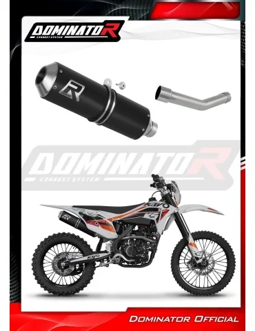 Silencieux slip-on Dominator MX Noir pour Kayo K5 300 Enduro (2024-2025)