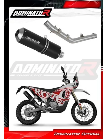 Silencieux slip-on Dominator MX Noir pour Kove 450 Rally (2023-2025)