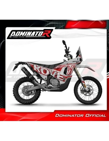 Silencieux slip-on Dominator MX Noir pour Kove 450 Rally (2023-2025)